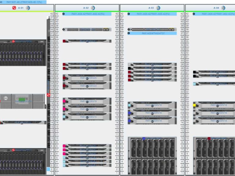 Vision graphique de myDC, l asset manager dédié au déménagement de datacenter